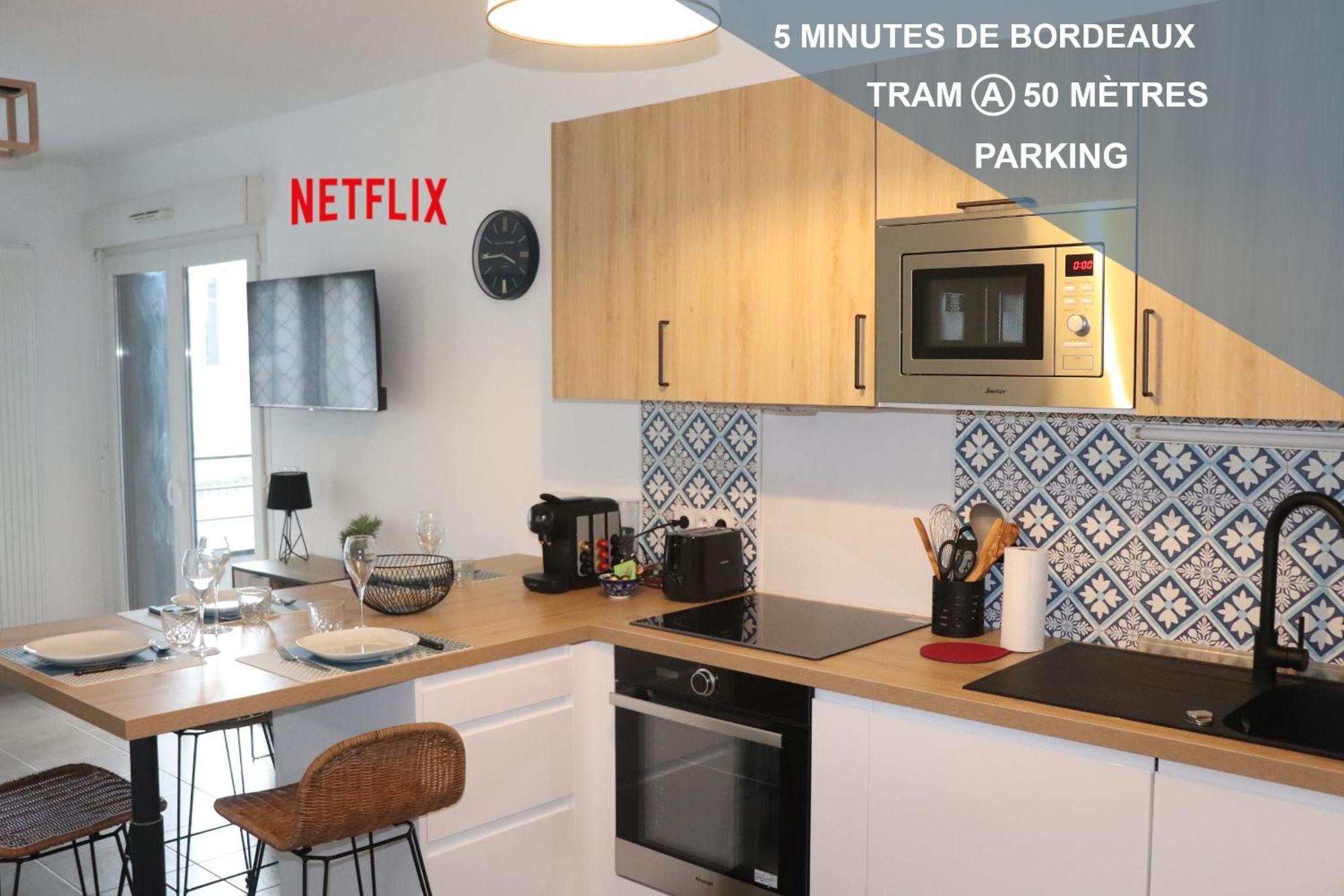 Appartamento Les Cedres -Tram A 50 Metres, Bordeaux A 5 Minutes, Parking Cenon Esterno foto